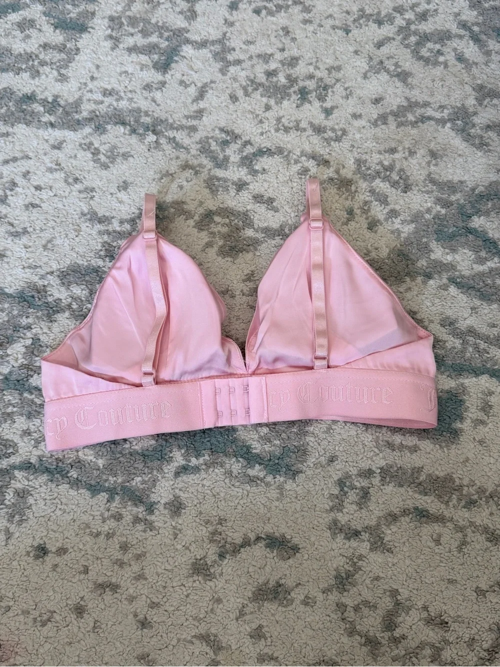 Juicy Couture Pink Logo Bralette Wireless Padded Bra Small
